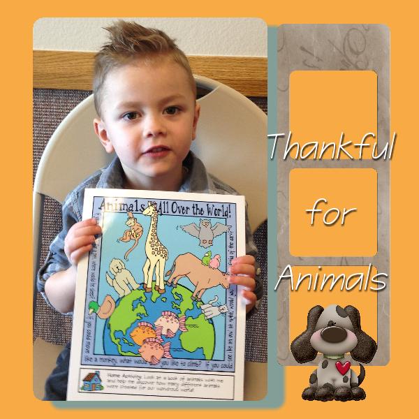 Primary Lesson Help, Sunbeam Lesson 12 - I Am Thankful for Animals