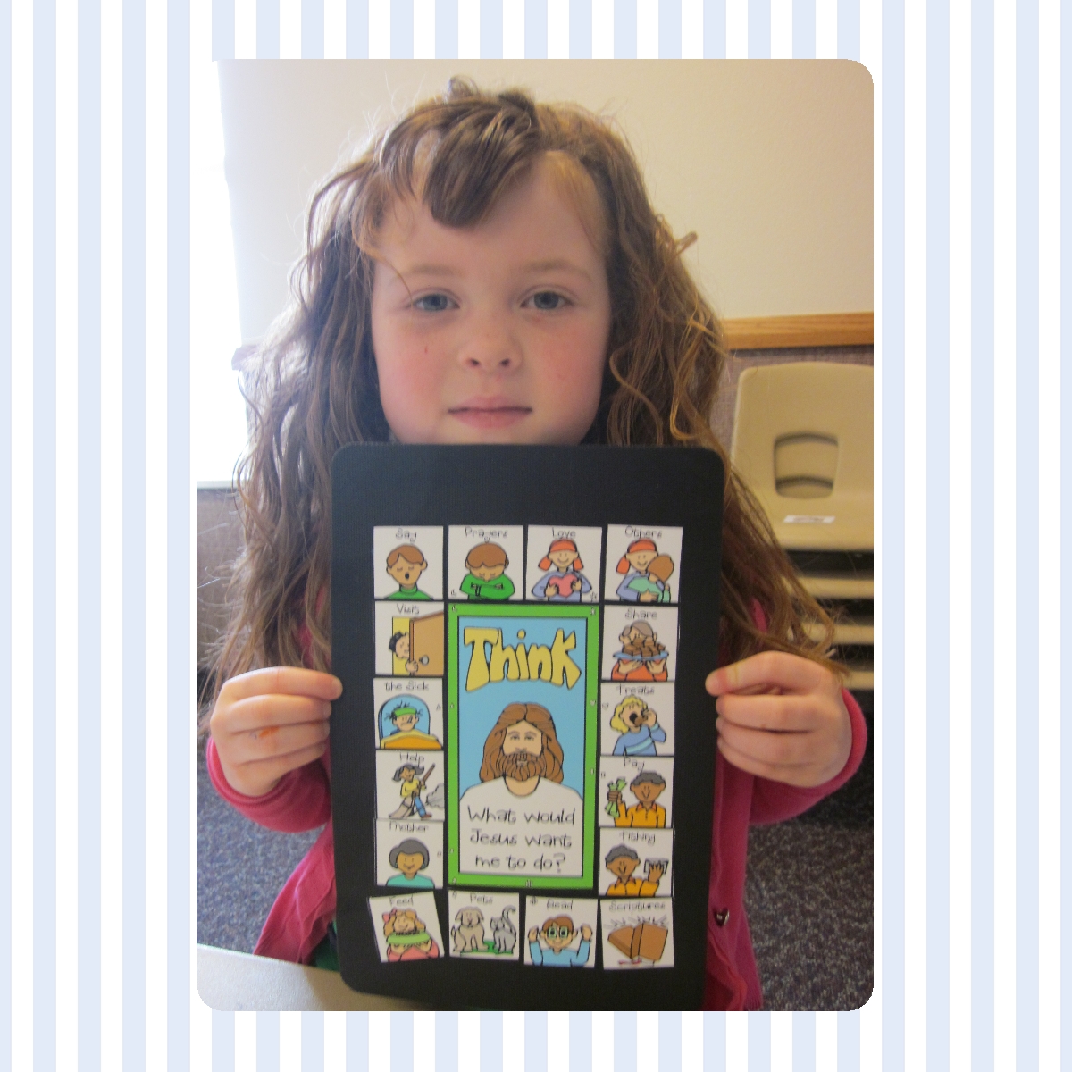 Little LESSON LIFESAVER ActivityTHINK What would Jesus want me to do? choose & match puzzle