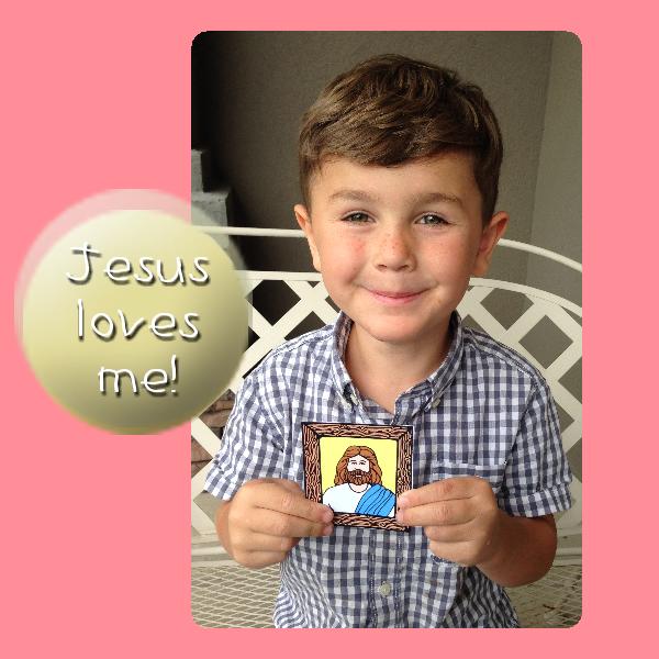Little LESSON LIFESAVERSJesus Loves Me sacrament mini-portrait 