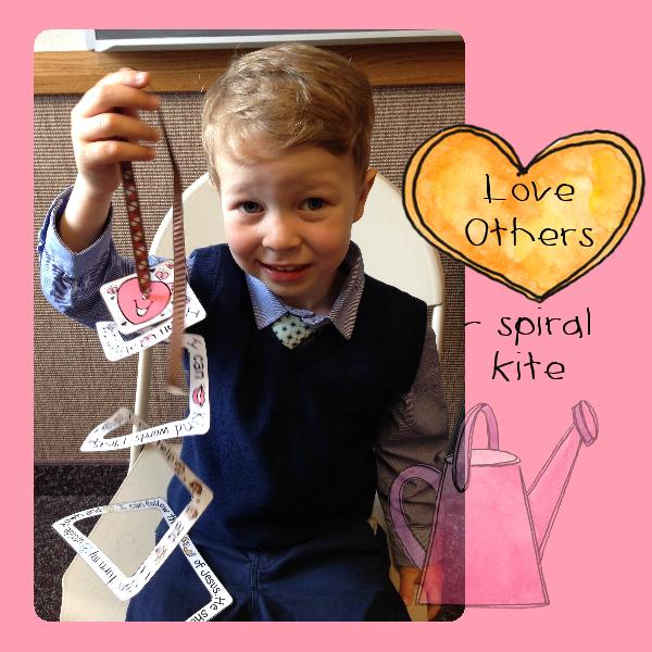 Little LESSON LIFESAVER ActivityI Can Love Others spiral pictures kite