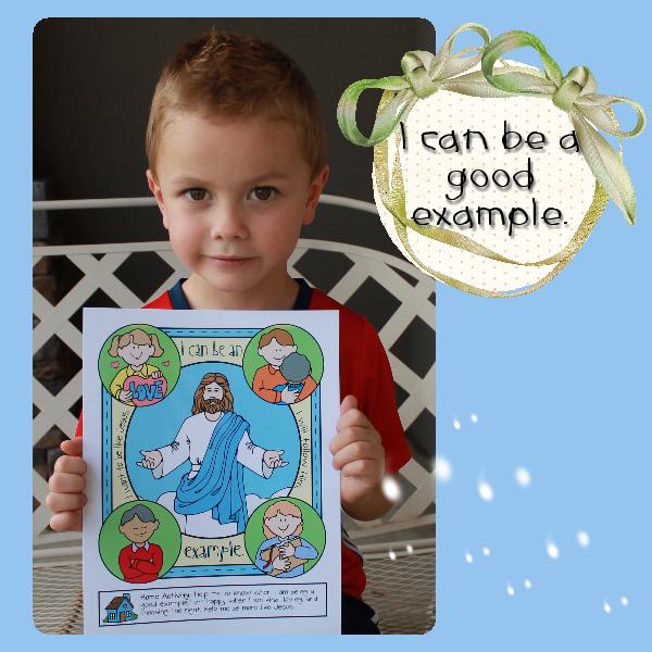 I CAN BE AN EXAMPLE poster or coloring page