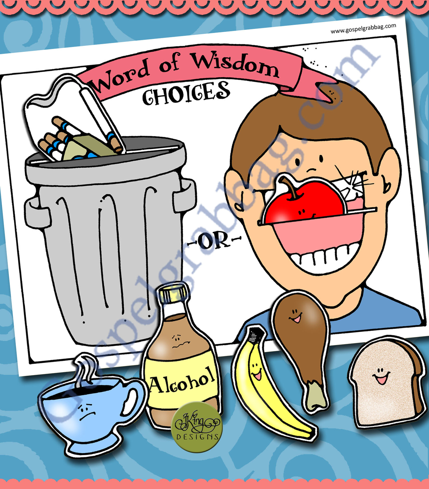 Word Of Wisdom Choices Primary Lesson Helps Primary 3 Ctr B Lesson 14 Gospel Grab Bag