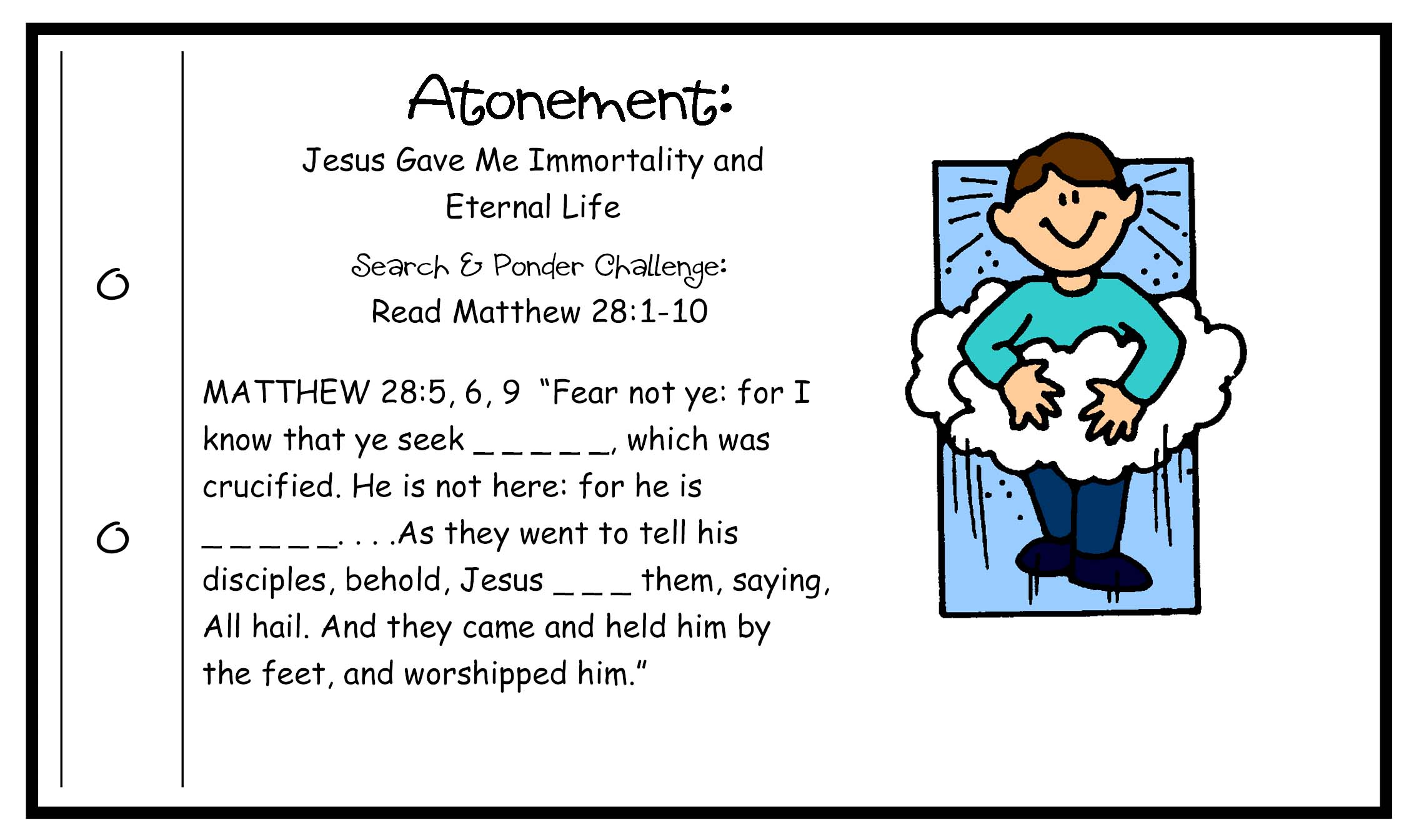 ATONEMENT: Primary Lesson Helps, Old Testament Lesson 45 Activity - The ...
