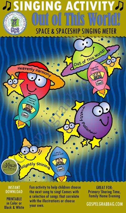 LDS Primary Singing Time, Fun Song Activities, "Out of This World