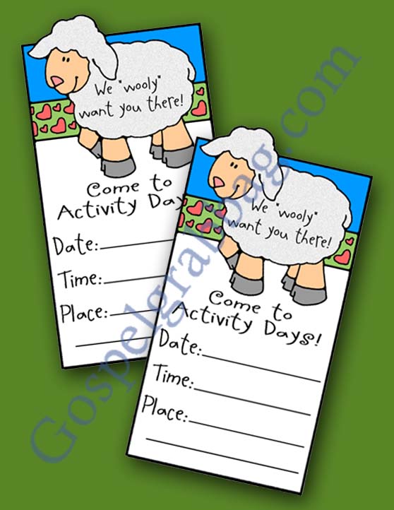 CHILDCARE: LDS Activity Days – Serving Others - Goal 5, entertain ...
