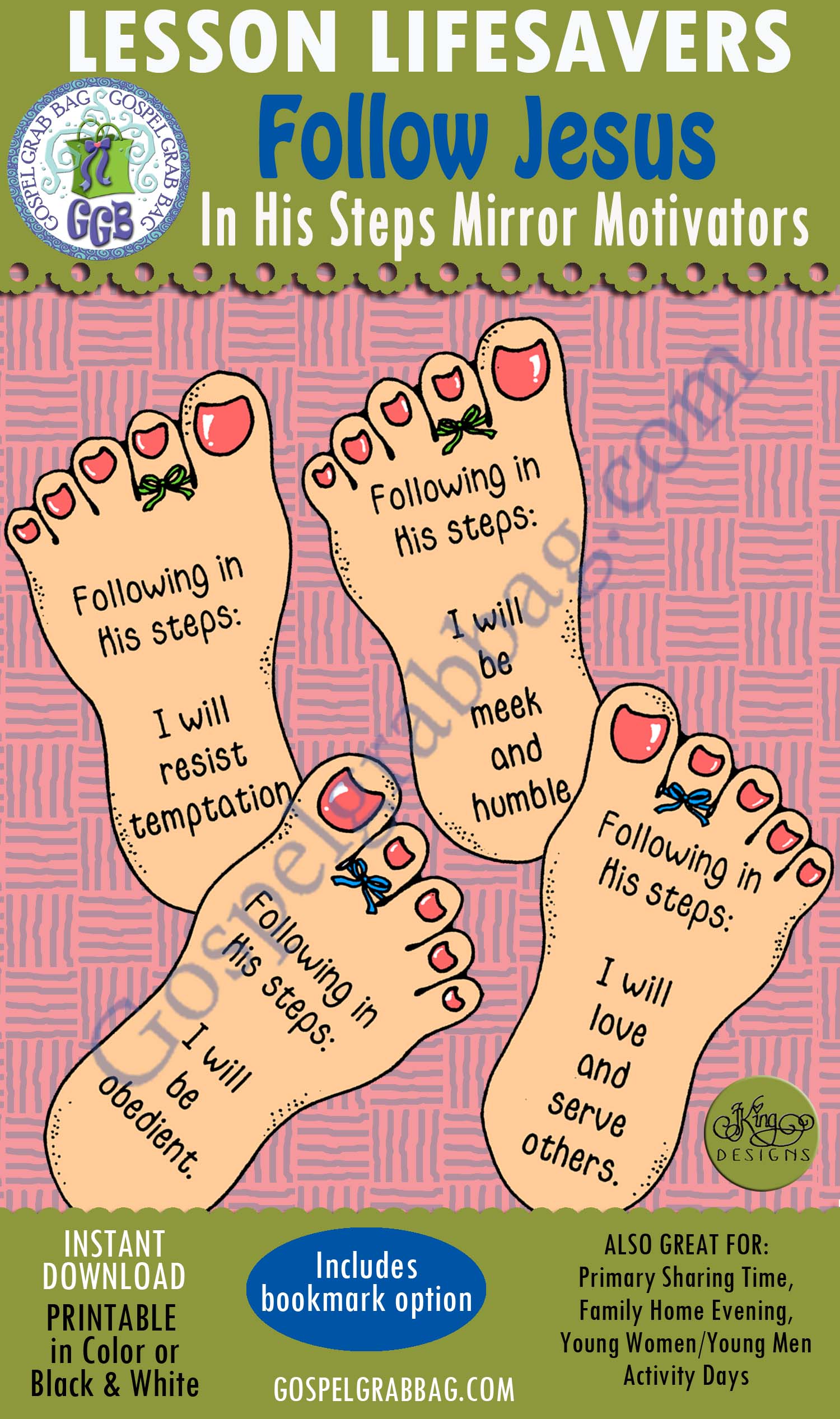 COMMANDMENTS - Follow Jesus: LDS Lesson Activity - In His Footsteps ...