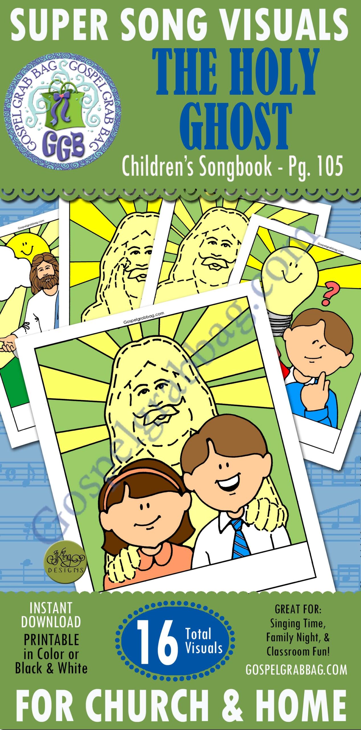 SONG "The Holy Ghost" song visuals to help children learn the song