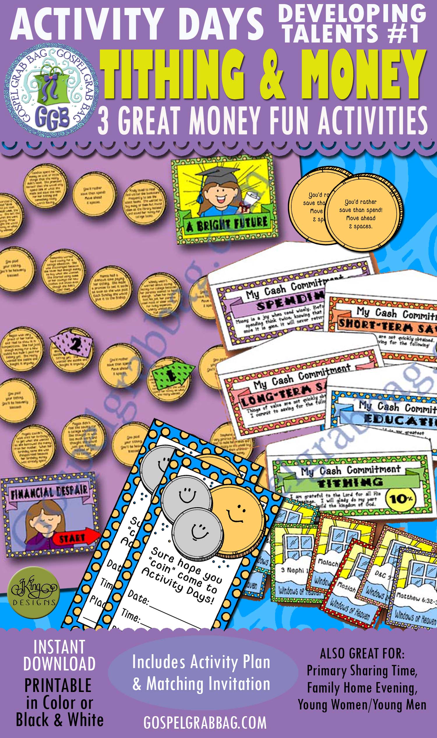 I Will Pay My Tithing and Save My Money 3 Great Money Fun Activities