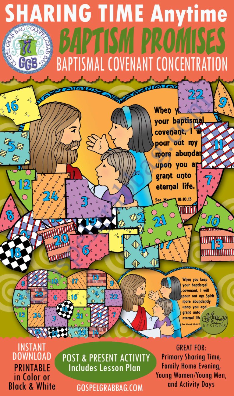 Baptism Baptism Covenants LDS Lesson Activity Baptismal Covenant