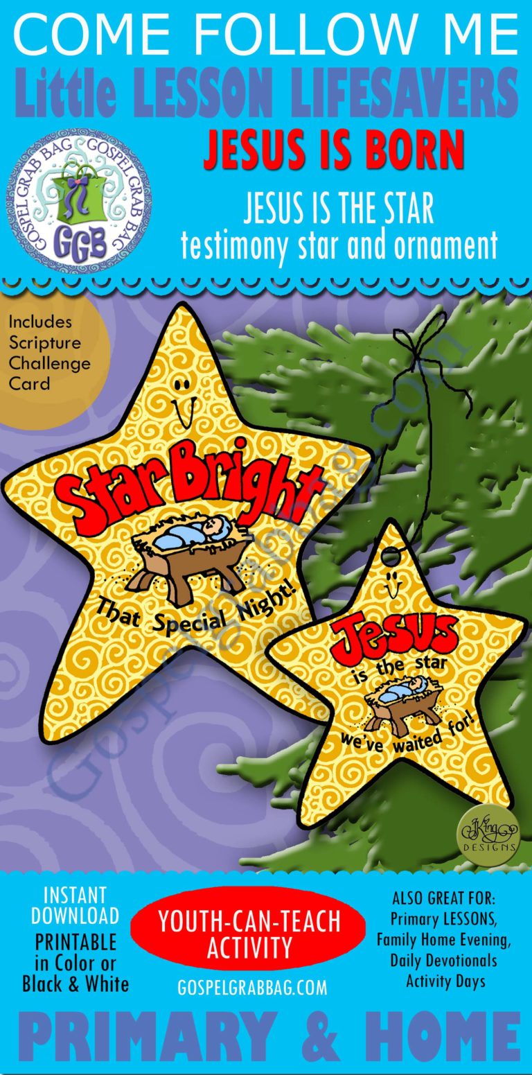 CHRISTMAS Lesson Activity Star Bright That Special Night (Jesus is the