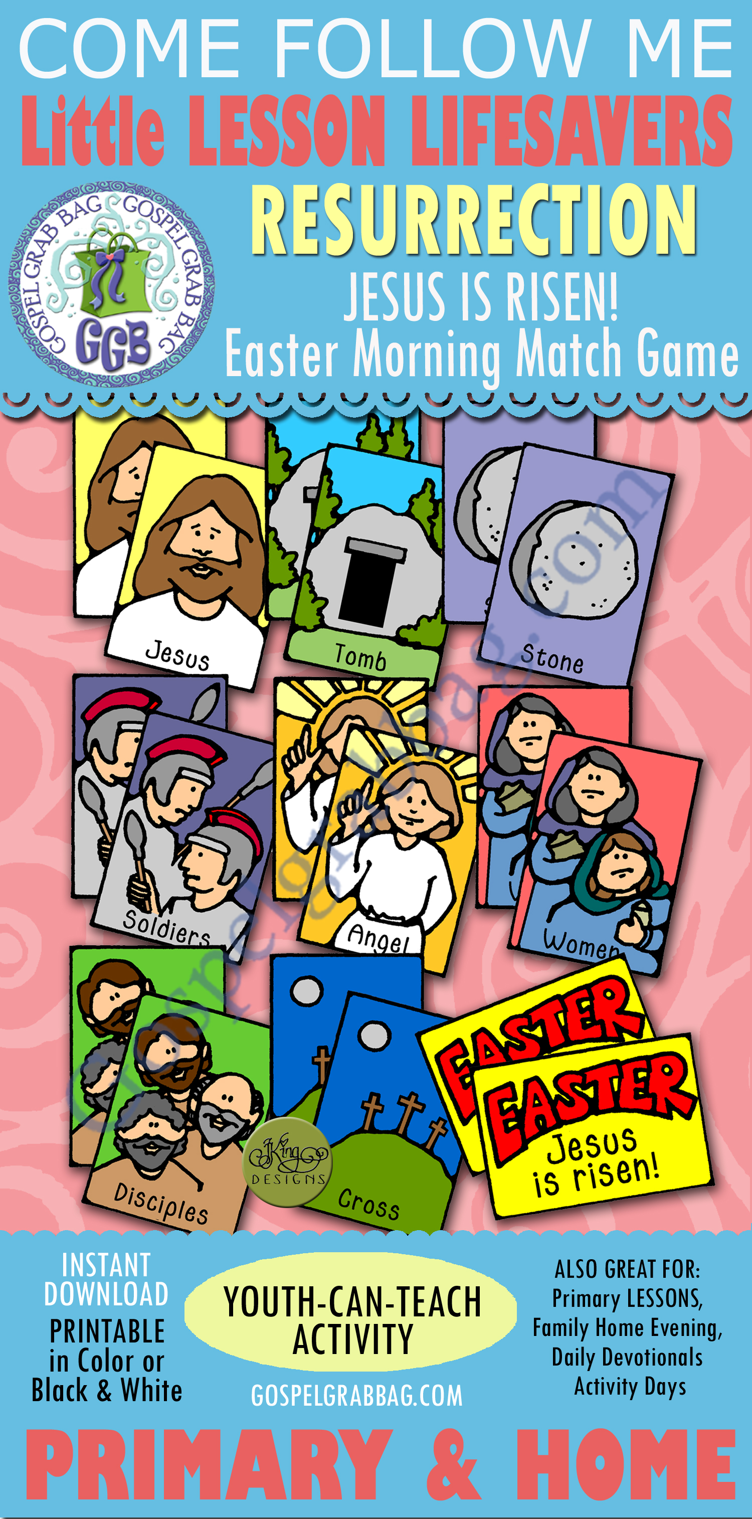 EASTER Activity Easter Morning Match Game Gospel Grab Bag