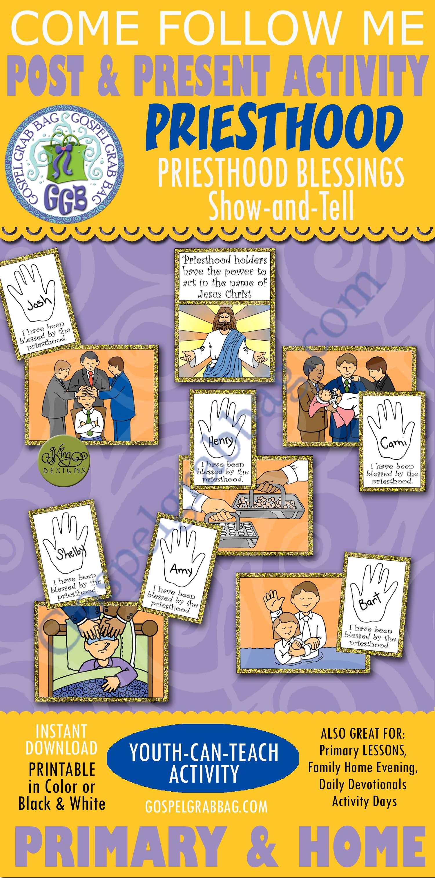 PRIESTHOOD Post-and-Present Activity: Priesthood Blessings (Show-and ...
