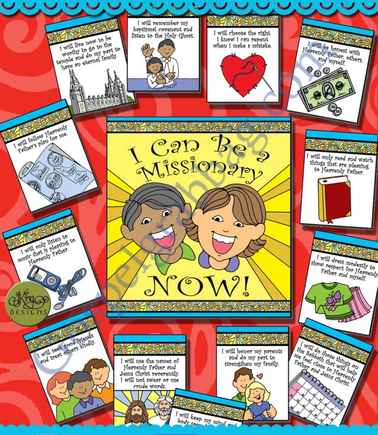 Missionary Gospel Standards LDS Lesson Activity I Can Be a