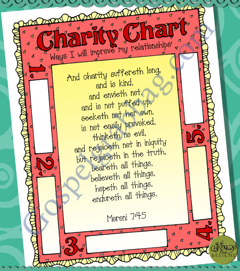 SERVICE CHARITY LDS Lesson Activity Charity Challenge Building