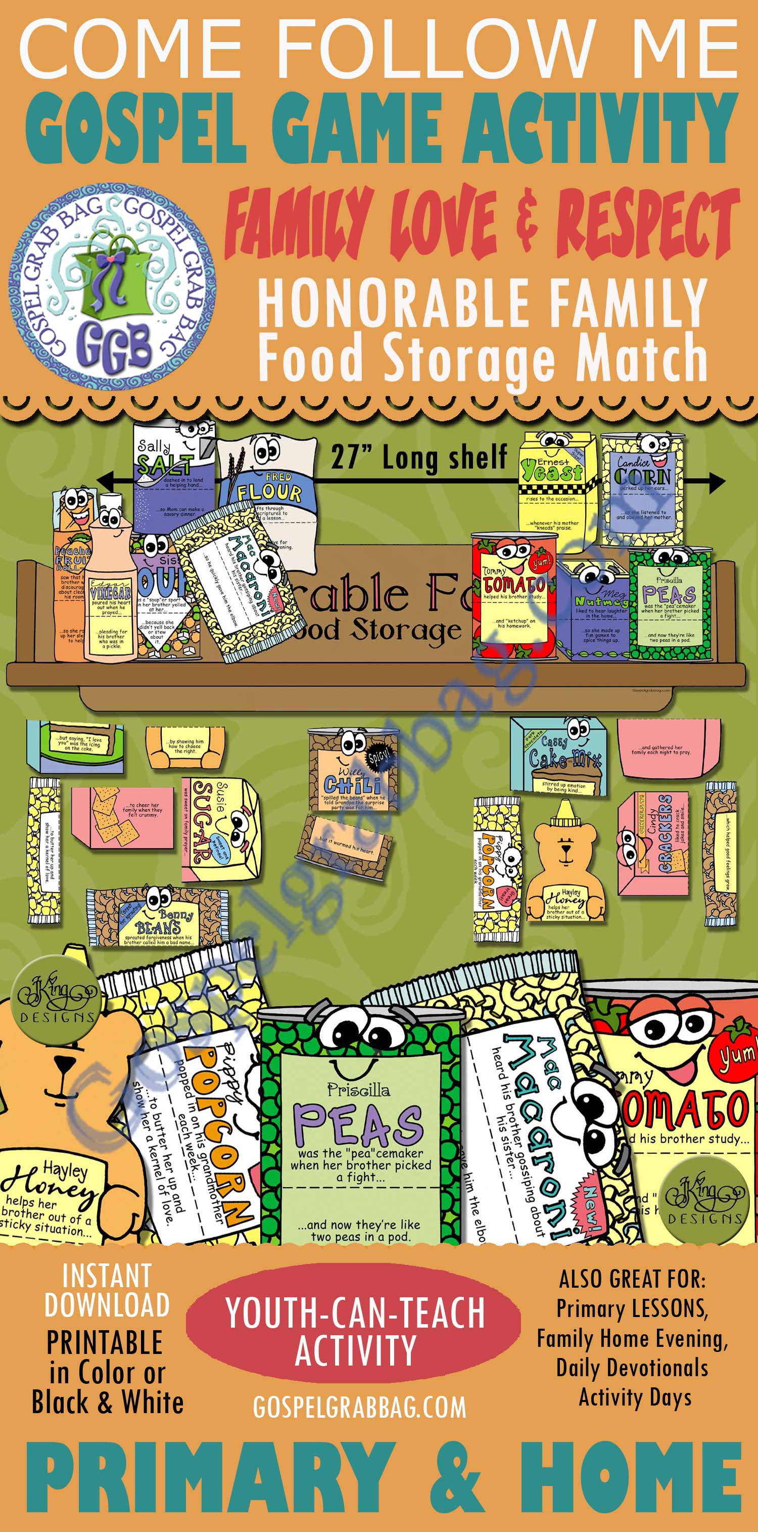 Activity Honorable Family (Food Storage Match)