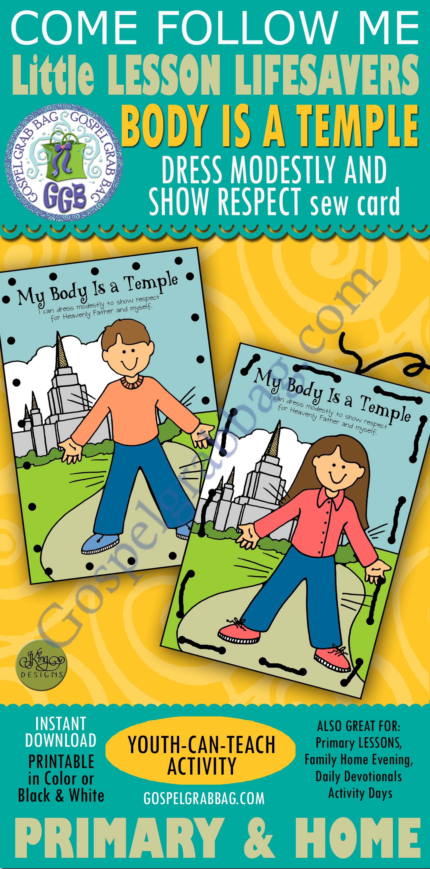 Modesty - My Body Is a Temple: LDS Lesson Activity - My Modesty ...