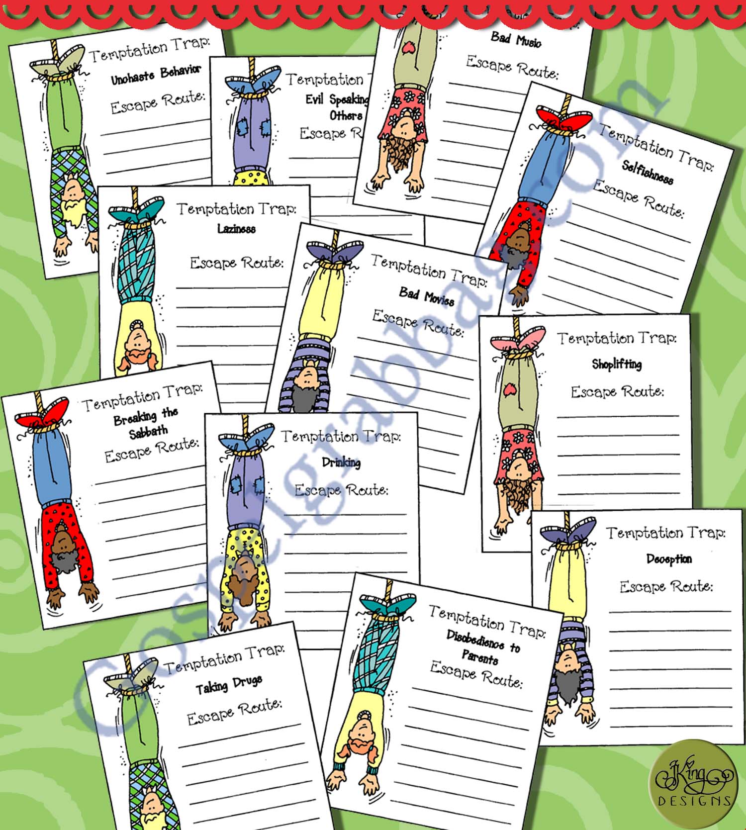 Temptation Traps and Escapes Brainstorm LESSON LIFESAVER ACTIVITY