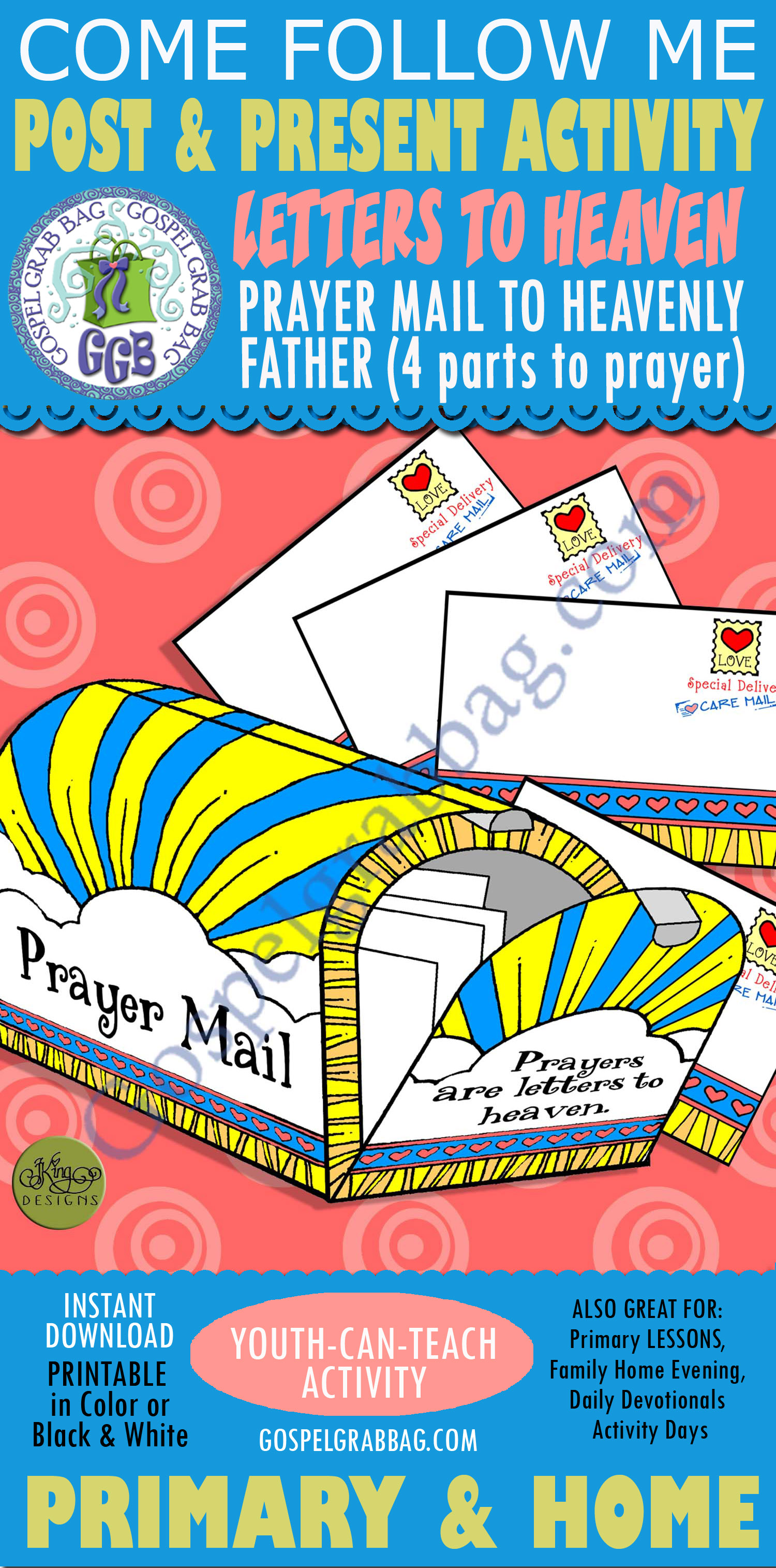 Letters to Heaven Prayer Mail POST-AND-PRESENT Activity