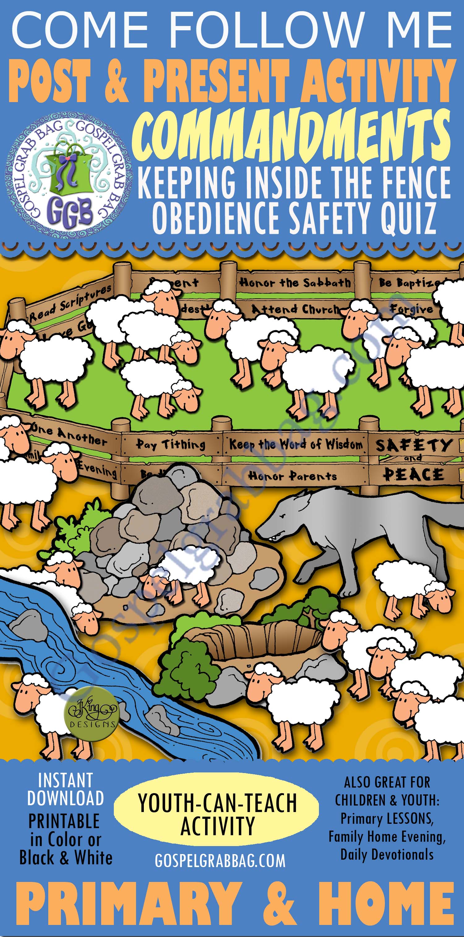 POST-AND-PRESENT Activity Keeping Inside the Fence: Commandments Keep Us Save Quiz