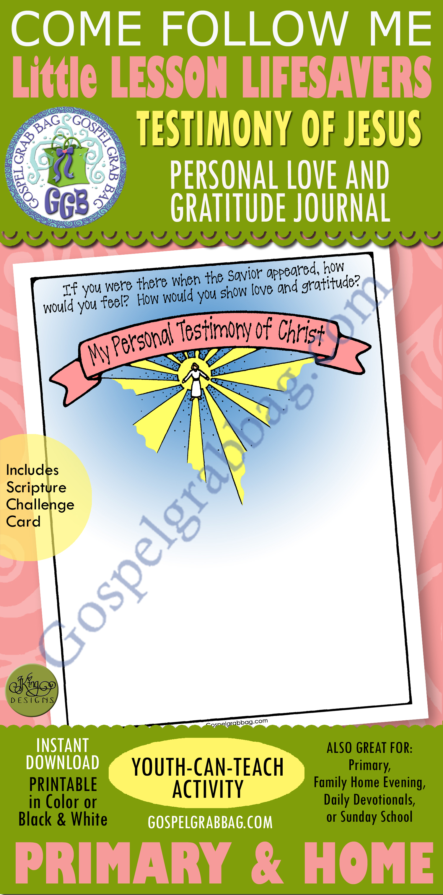 Testimony Book of Mormon Little LESSON LIFESAVER Activity "My