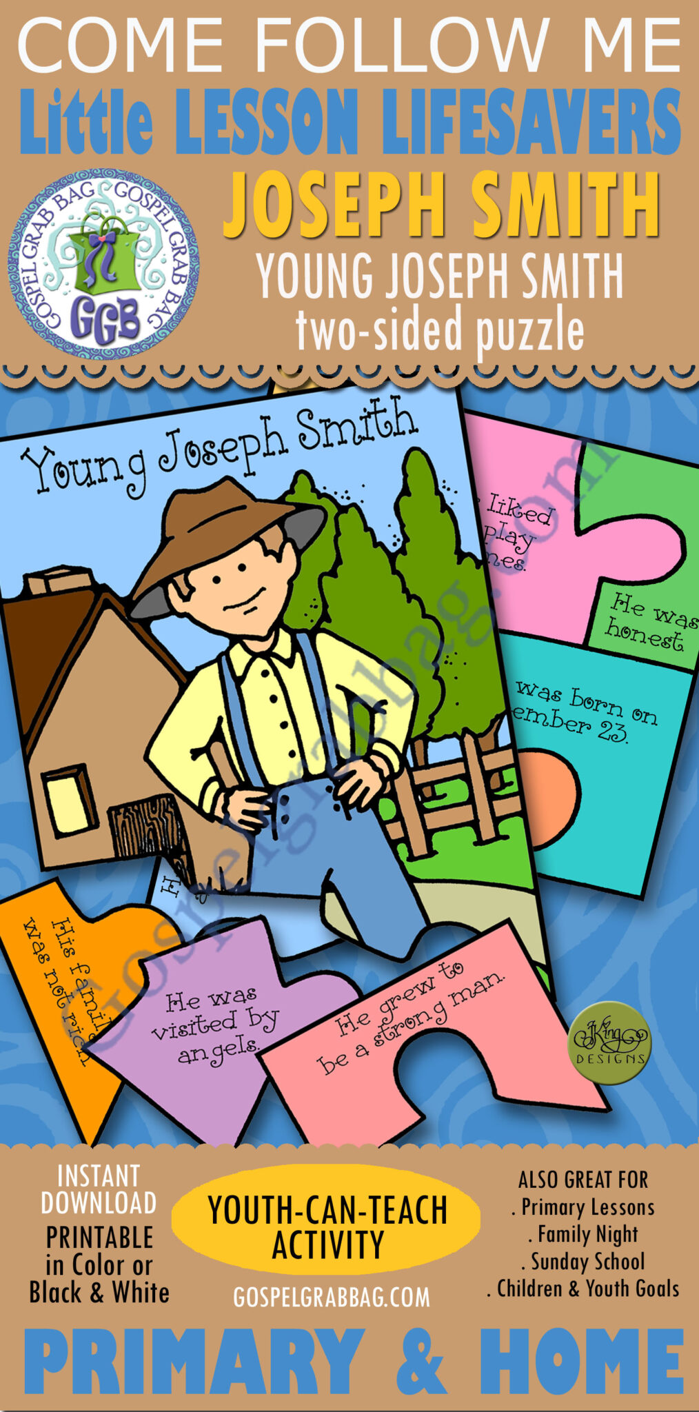 Joseph Smith s Childhood Primary Lesson Helps Primary 3 CTR B Lesson 4 Gospel Grab Bag