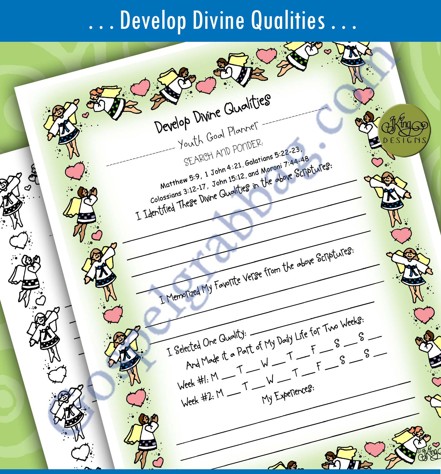 "Develop Divine Qualities" YOUTH GOAL PLANNER