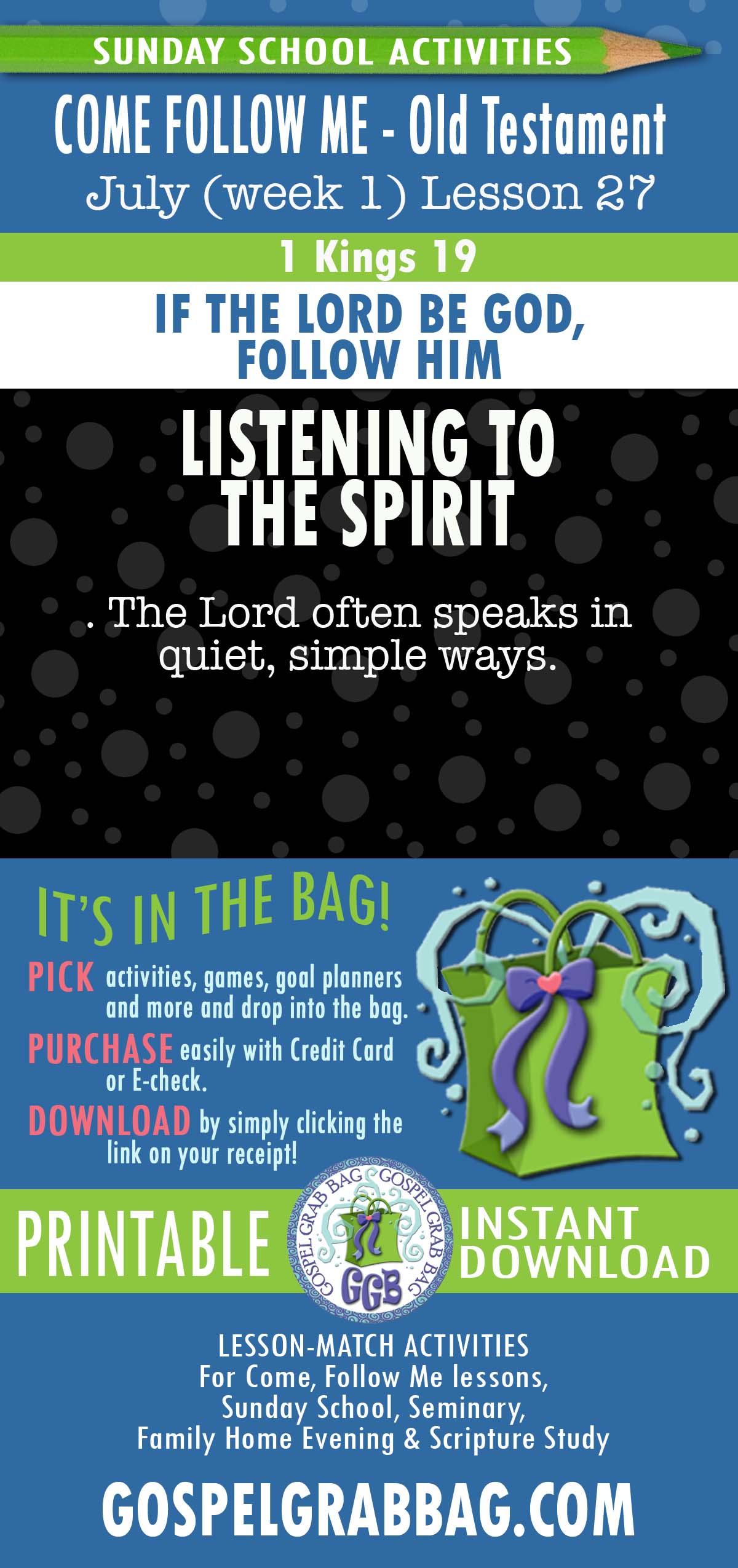 HOLY GHOST Activities 1 Kings 19:1-12