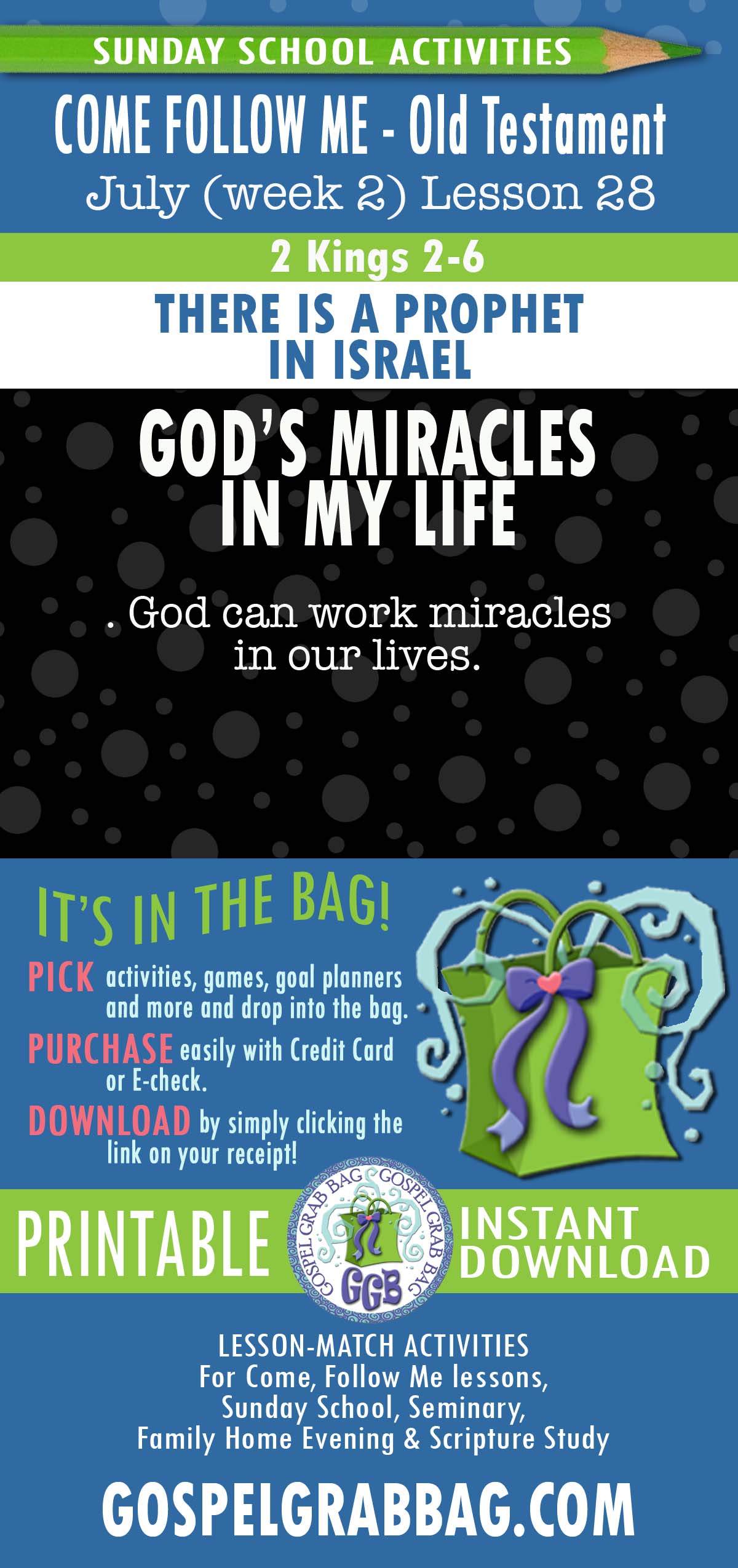 Lesson Activities 2 Kings 2–6 God can work miracles in our lives.