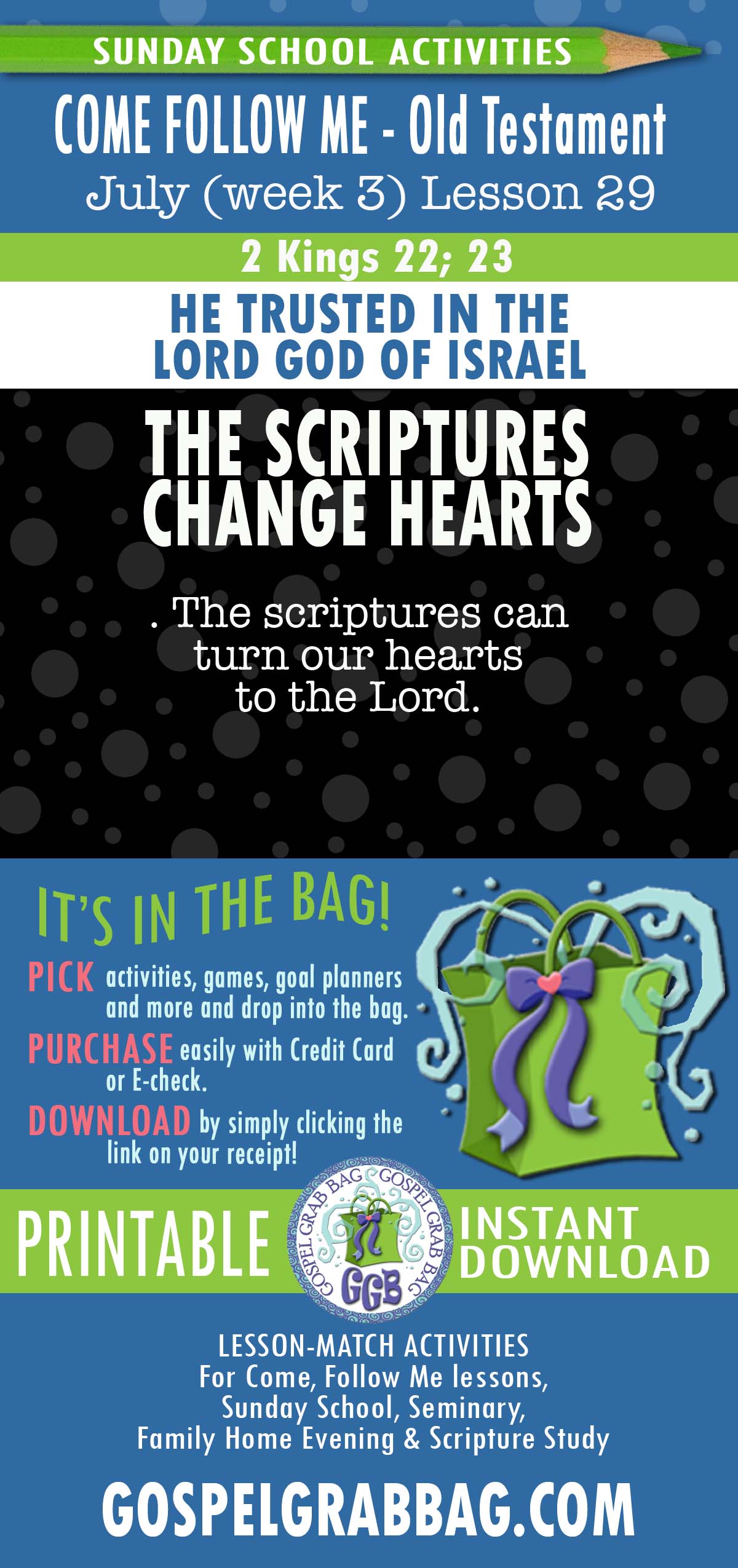 Old Testament COME FOLLOW ME 2 Kings about scriptures changing our hearts