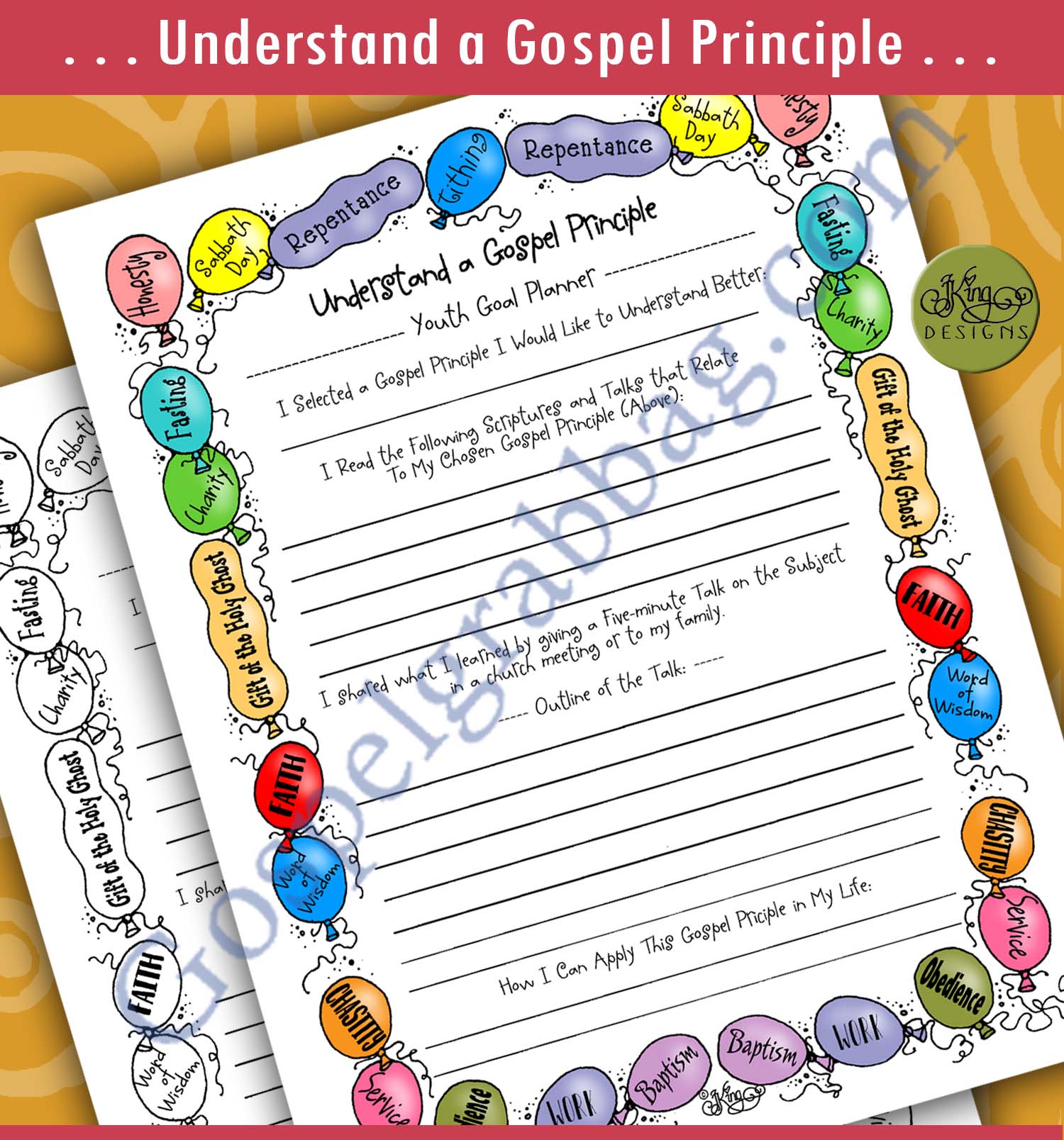 Gospel Principle Goal Planner