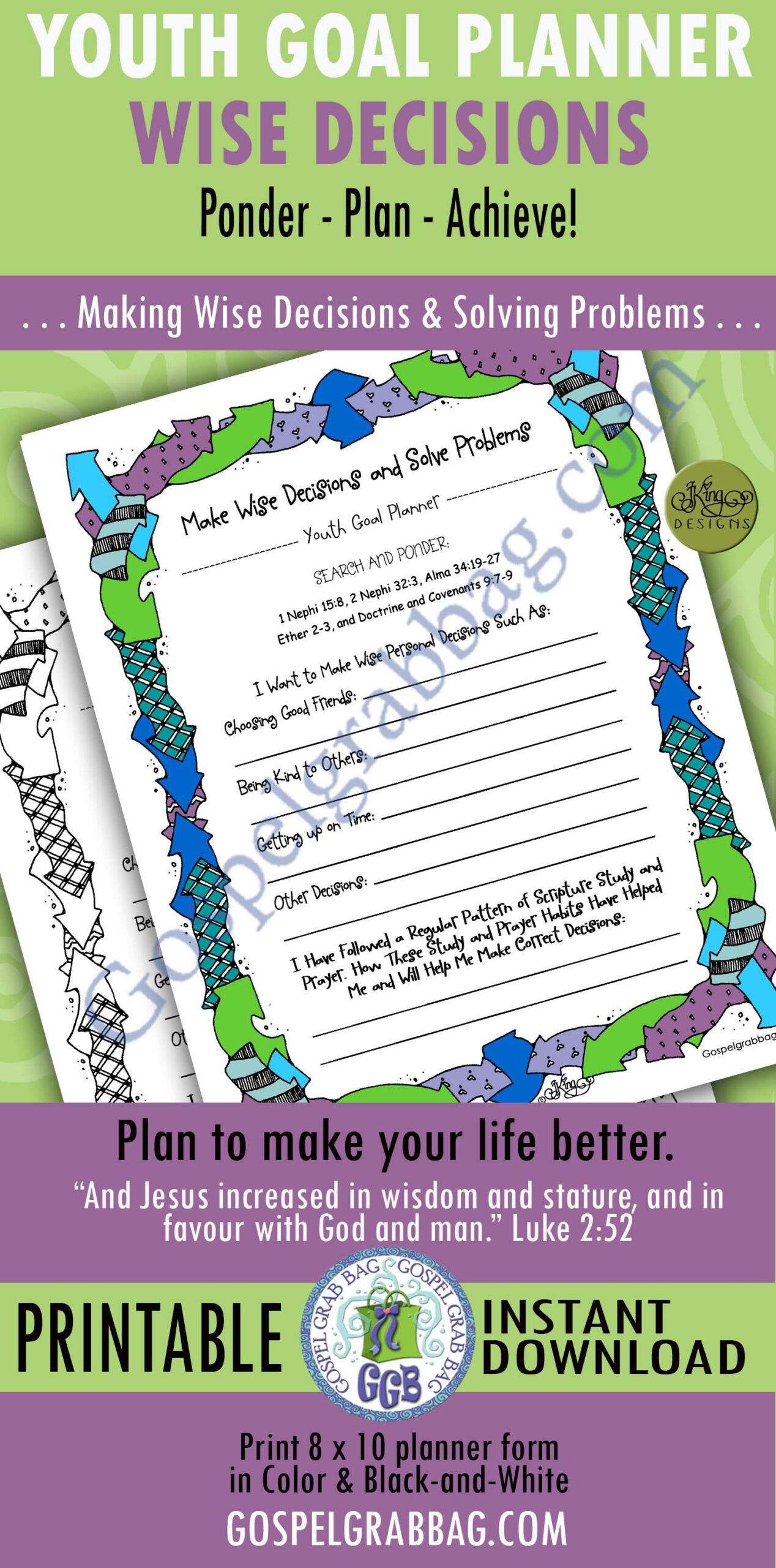 YOUTH GOAL PLANNER on decision making