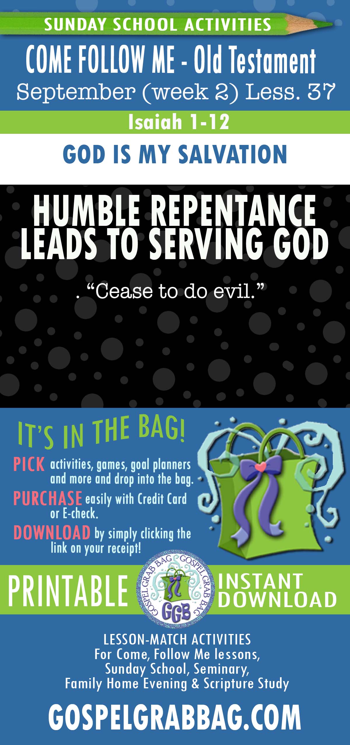 Sunday School Activities Old Testament "God Is My Salvation"