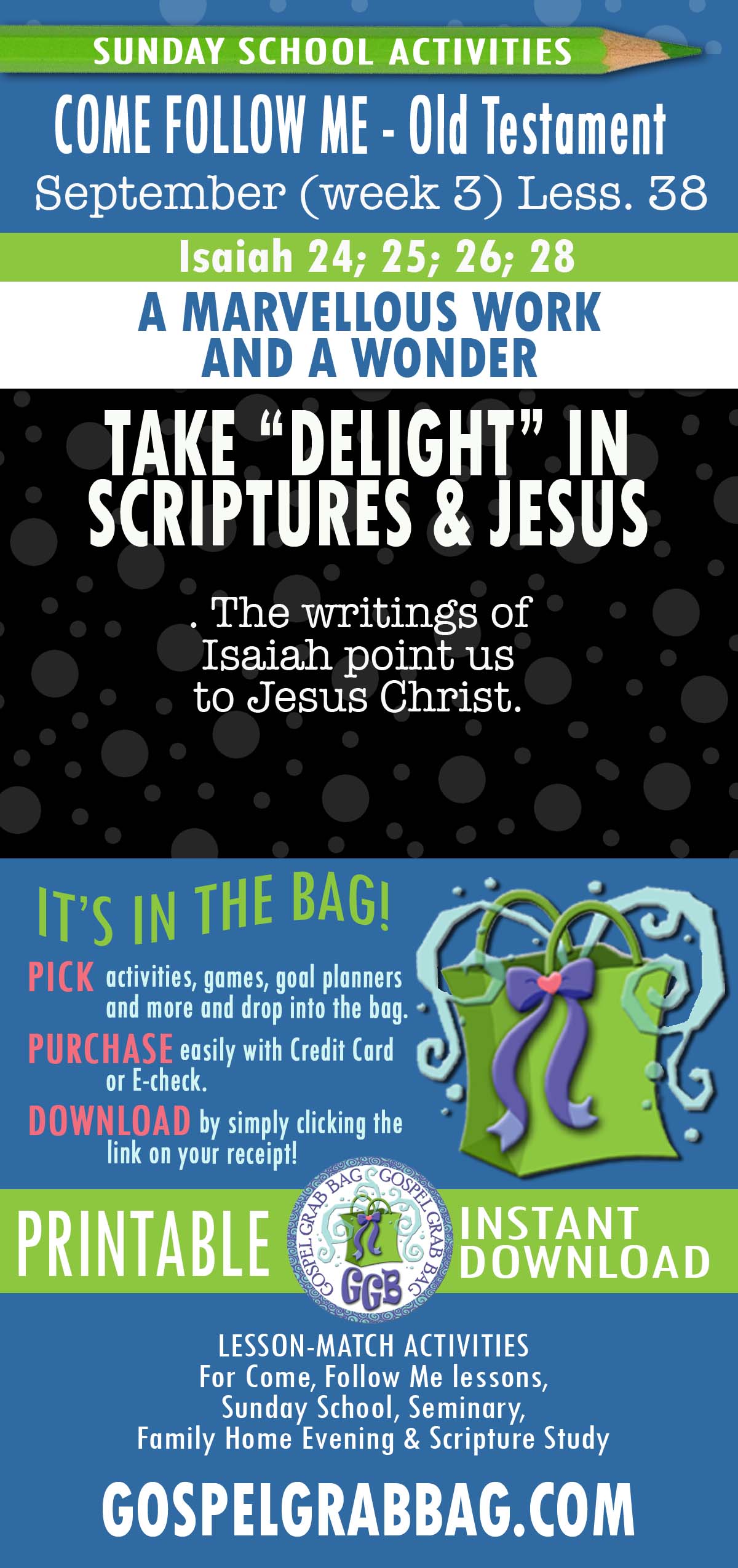 Sunday School Activities Old Testament "A Marvellous Work and a Wonder"