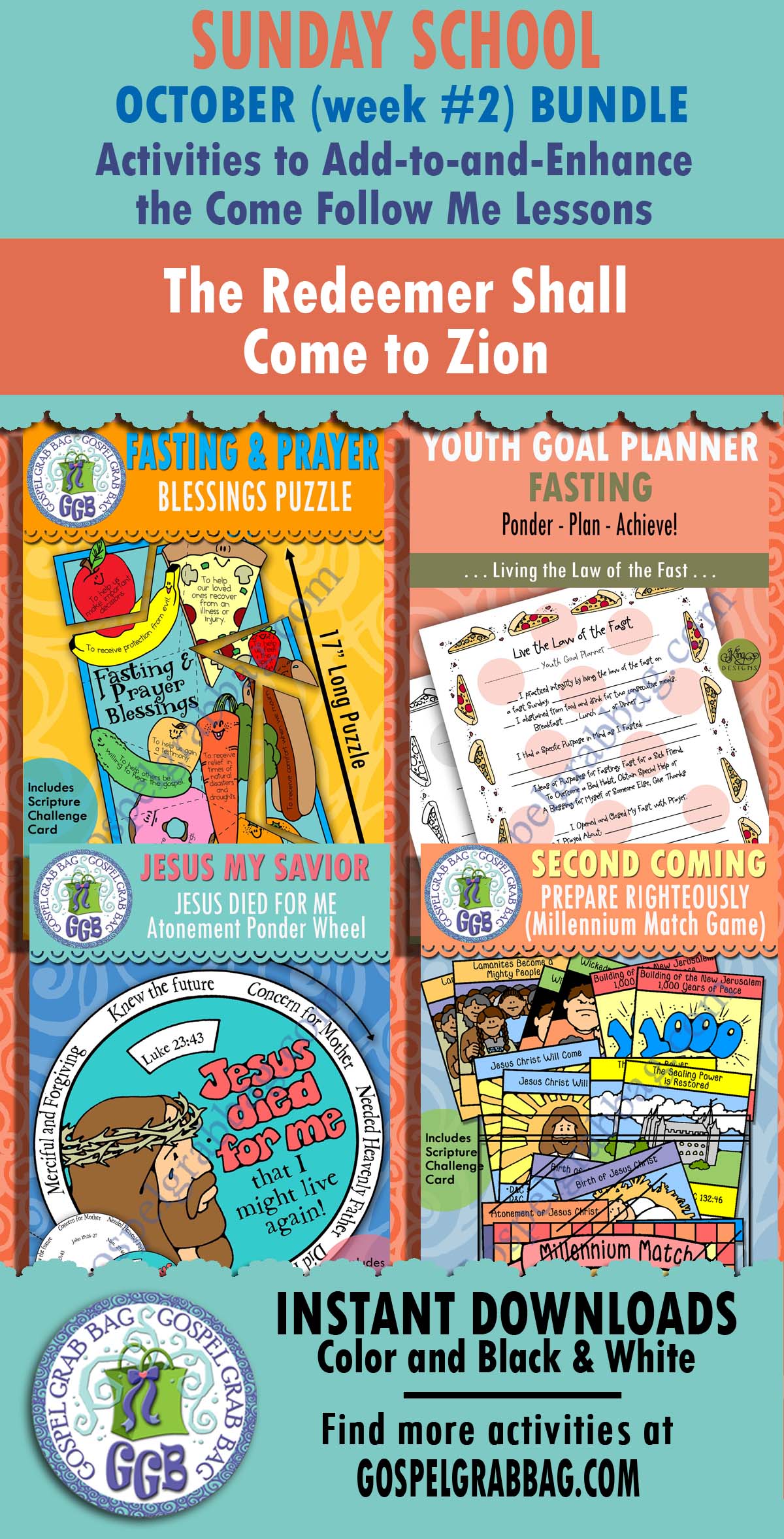 ACTIVITIES FOR SUNDAY SCHOOL October - Old Testament “The Redeemer Shall Come to Zion"