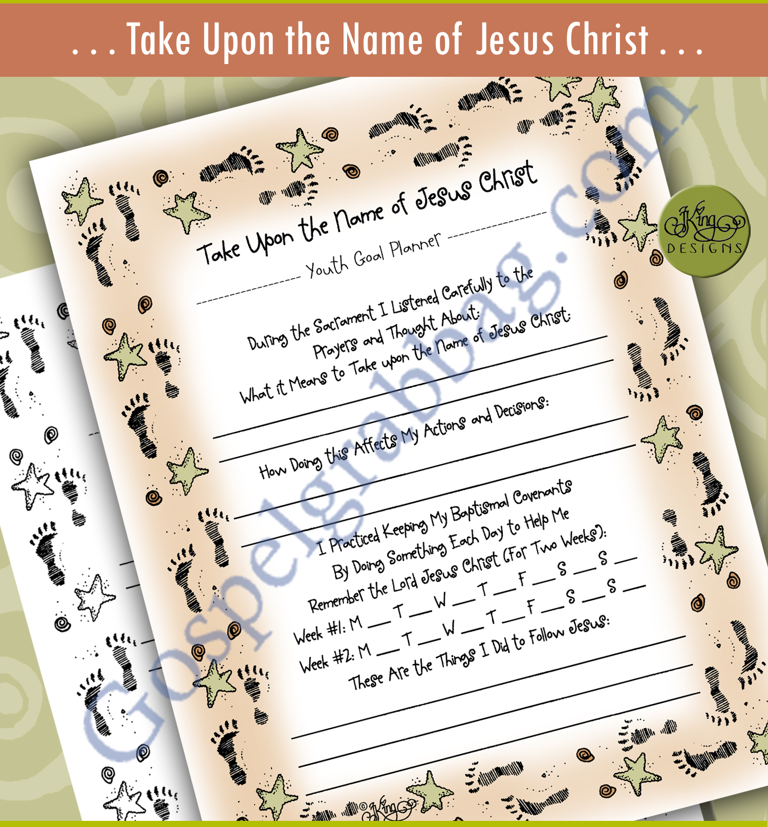 COVENANTS Planner "Take upon the Name of Jesus Christ"