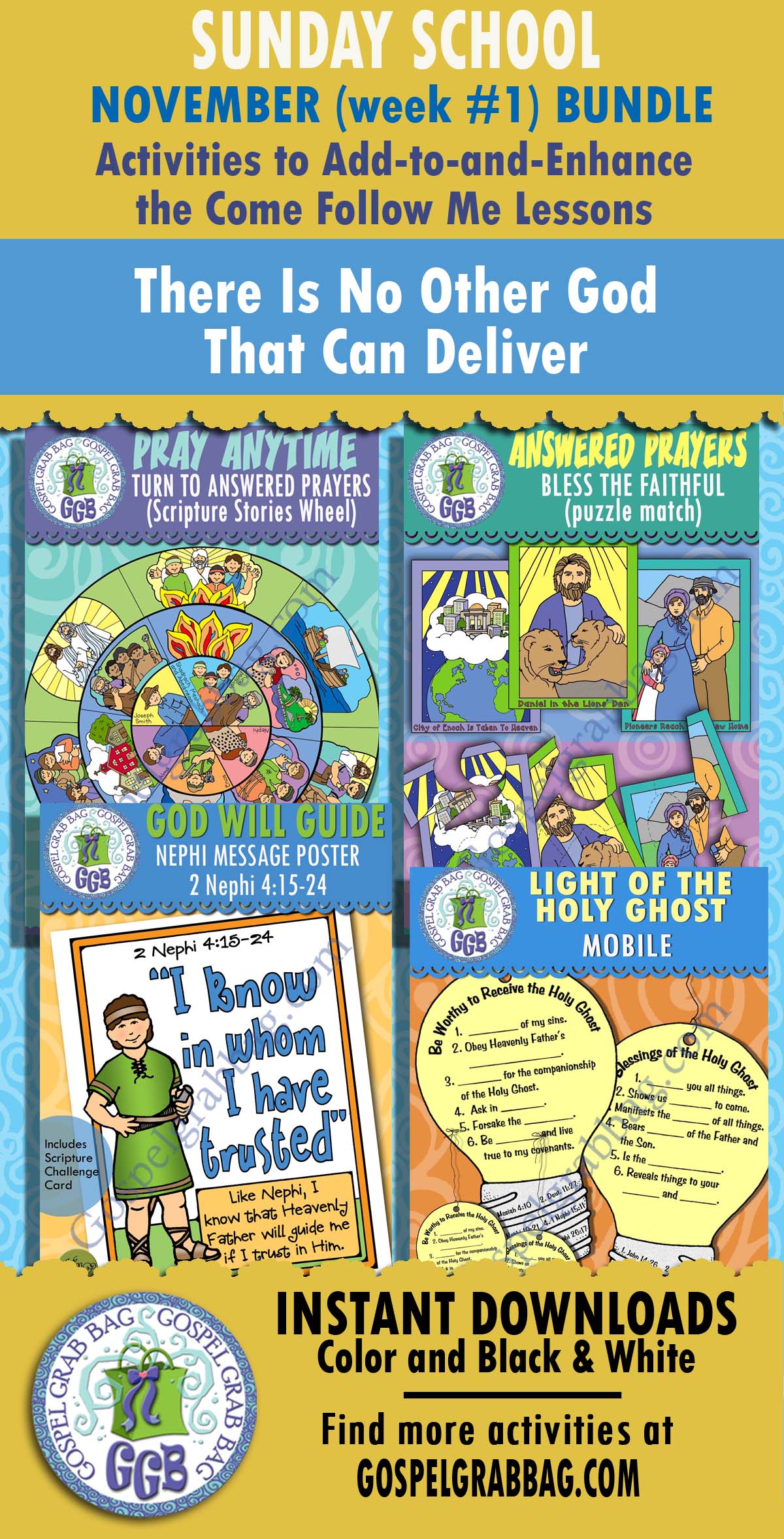 "There Is No Other God That Can Deliver" Daniel 1-6 ACTIVITIES BUNDLE