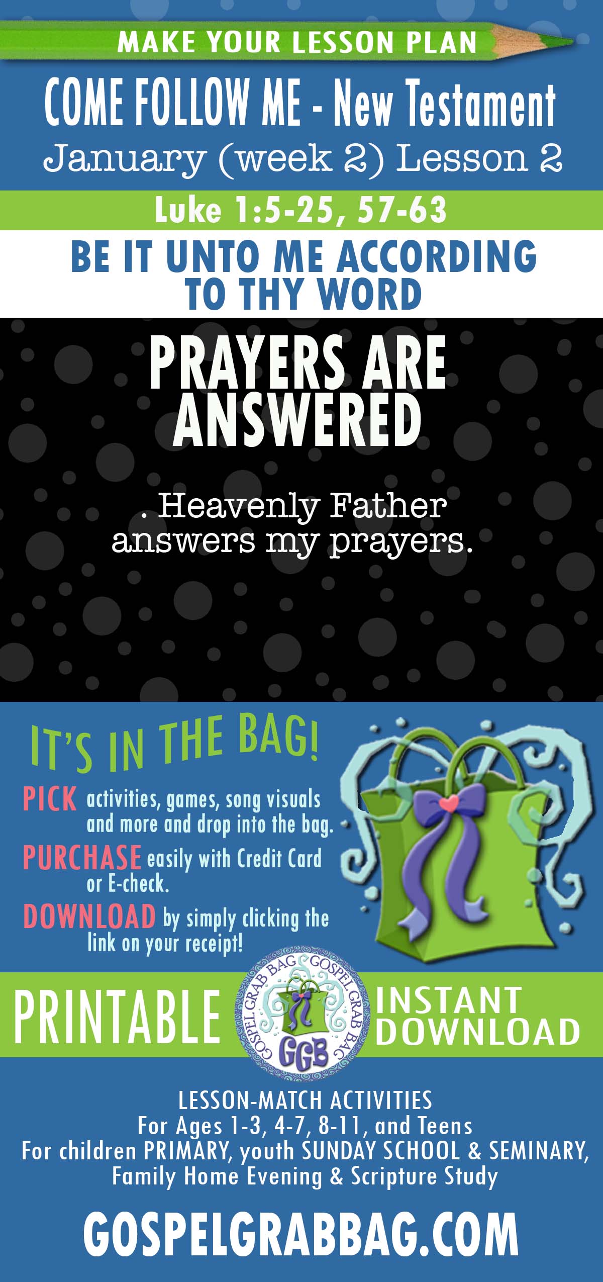 PRIMARY Class & Family Scripture Study “Be It unto Me according to Thy Word”