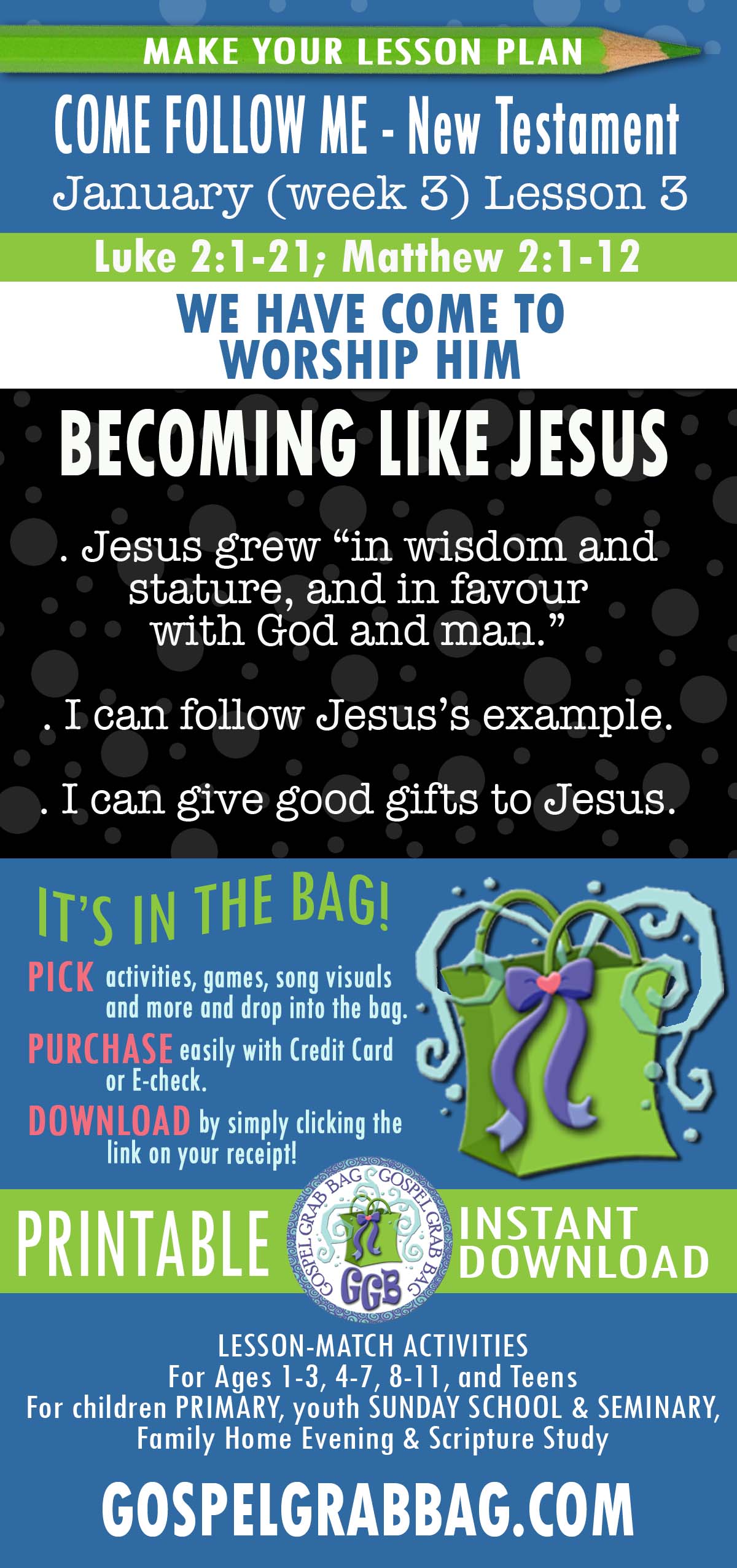 PRIMARY Class & Family Scripture Study “We Have Come to Worship Him”
