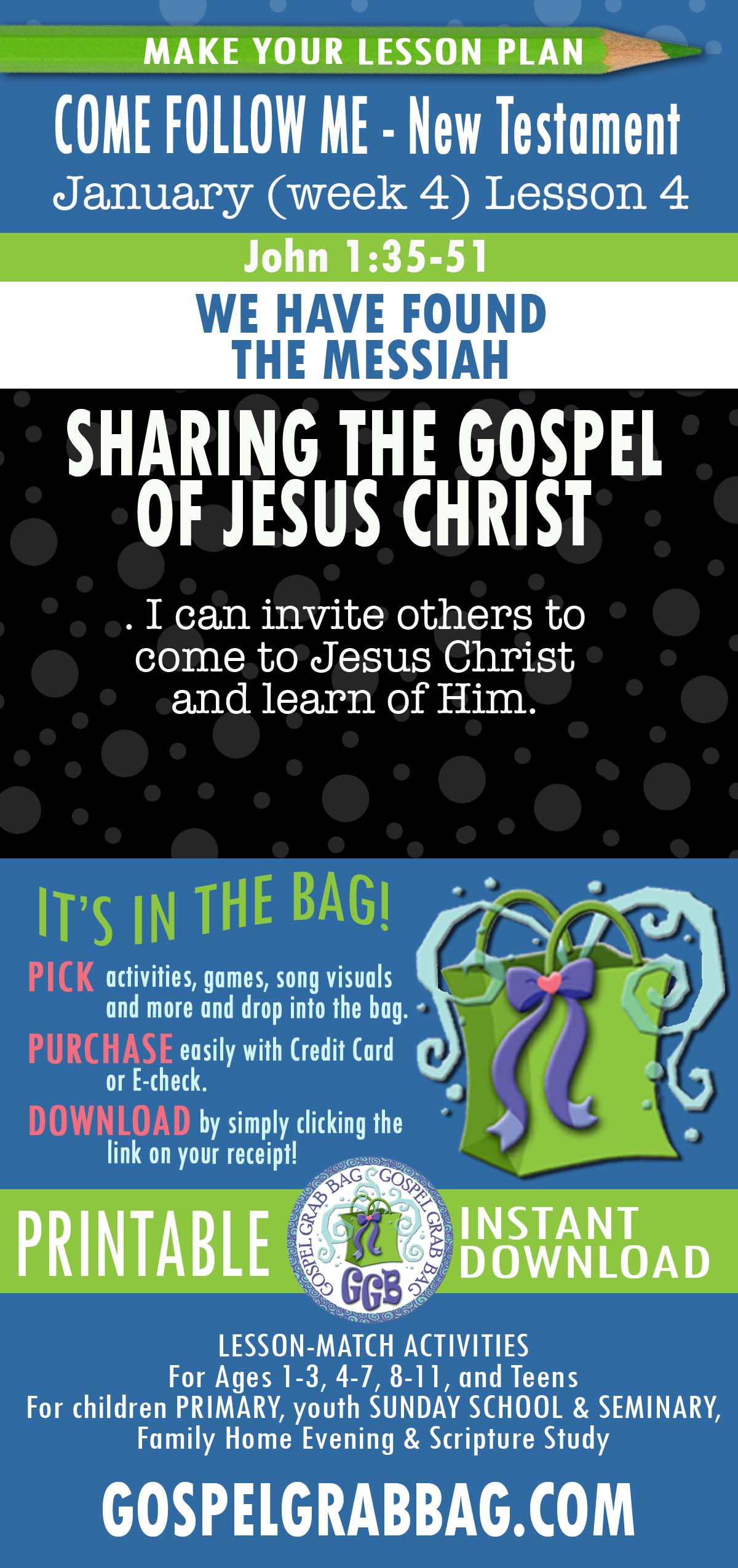 PRIMARY Class & Family Scripture Study “We Have Found the Messiah”