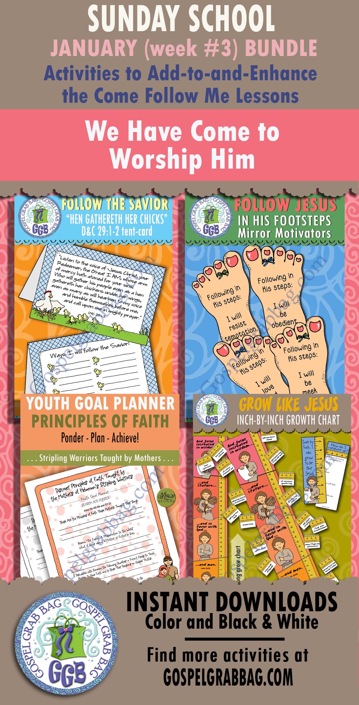 Sunday School "We Have Come to Worship Him" ACTIVITIES BUNDLE